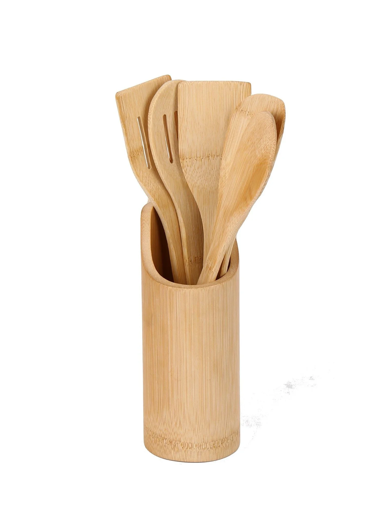 Küchenorganizer-Set 6-tlg. aus Bambus mit Ständer