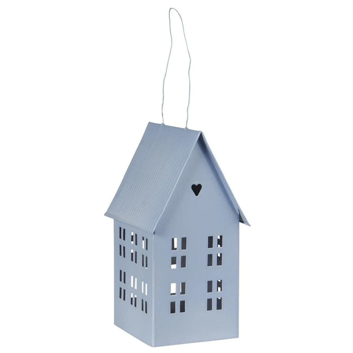 Teelichthaus Windlicht – Häuschen, Hellblau