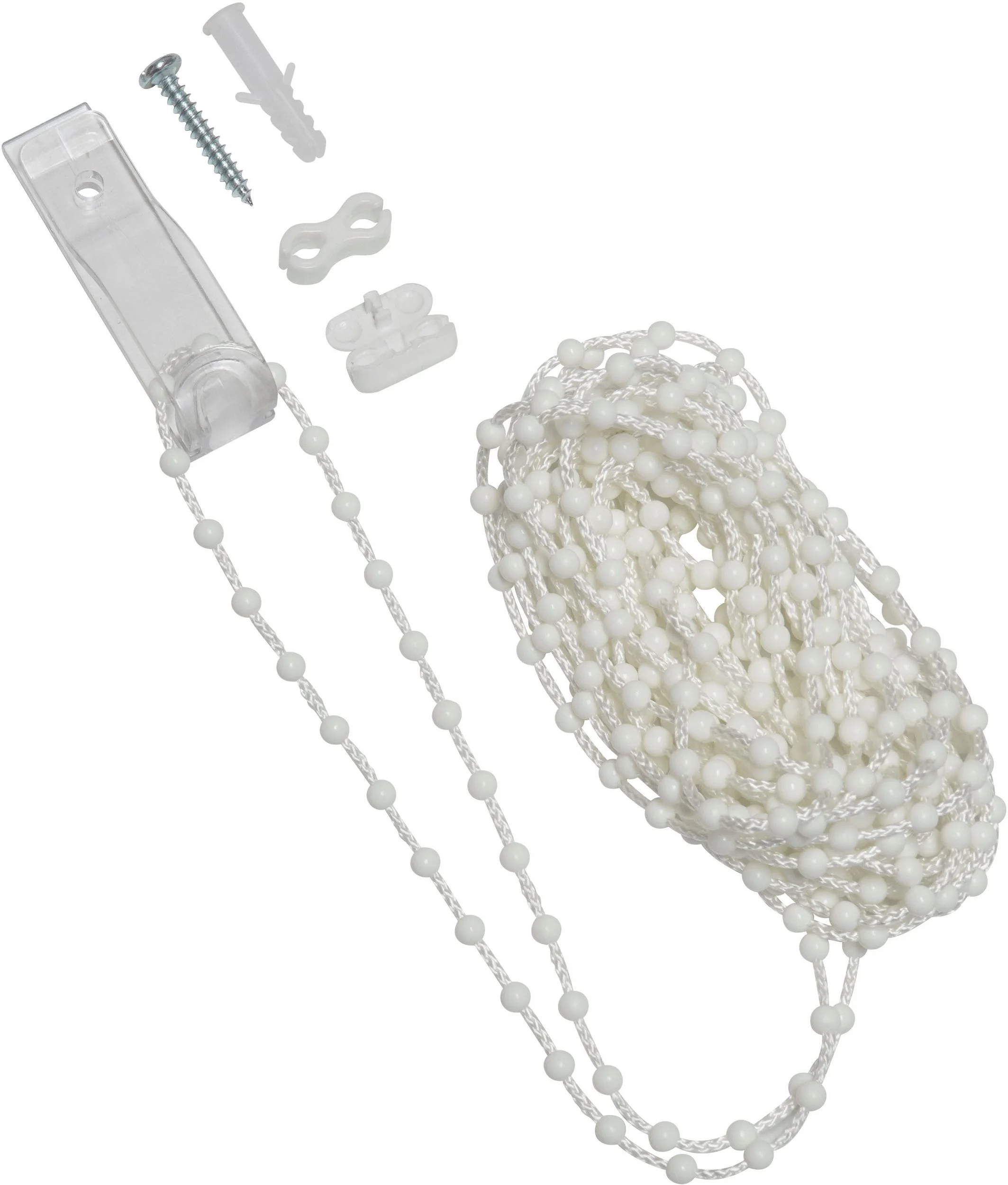 Seitenzugrollo Ersatz-Kette – 5 m, Weiß, inkl. Kindersicherung
