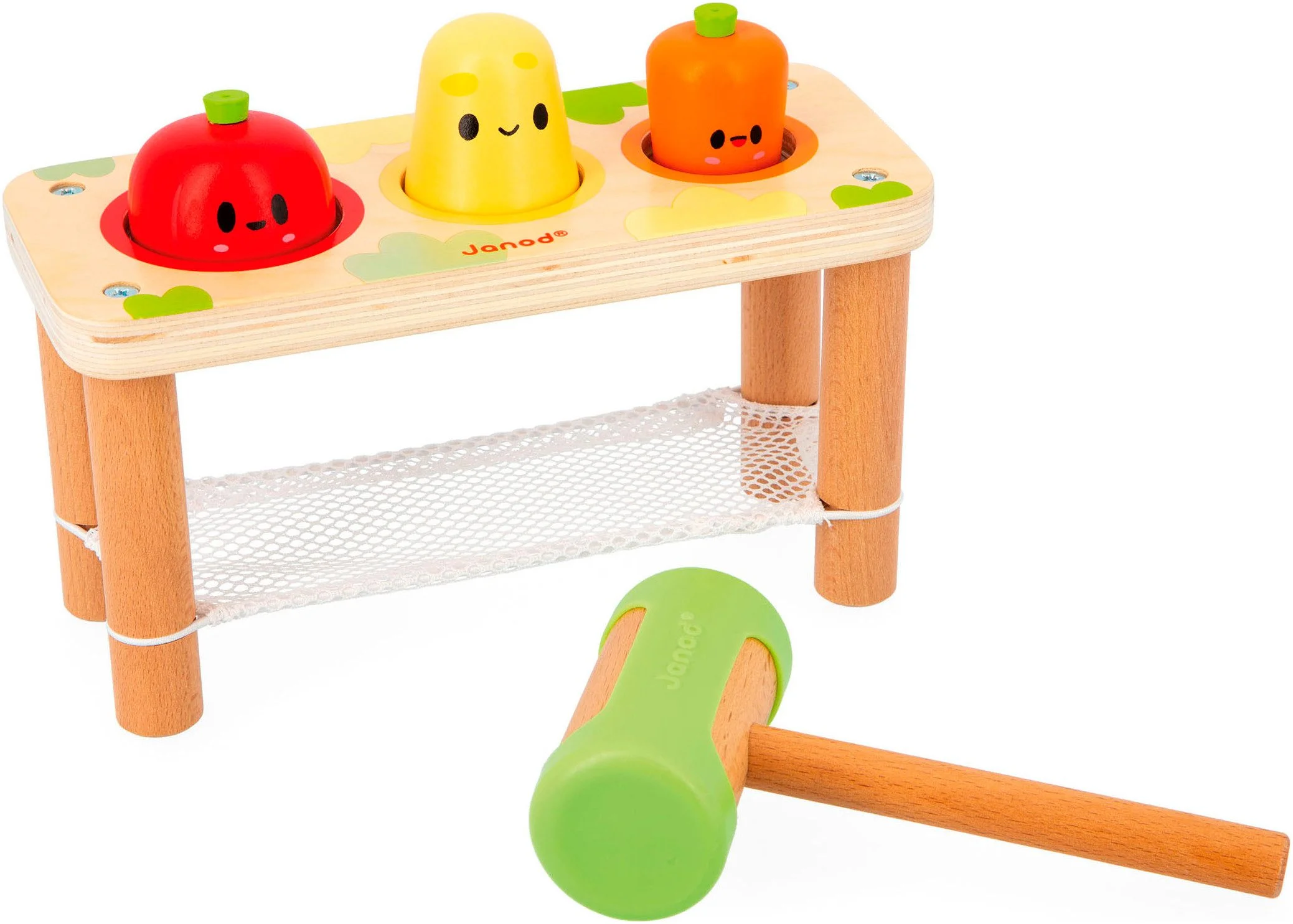 Klopfbank „Bauernhof – Gemüse“ aus Holz