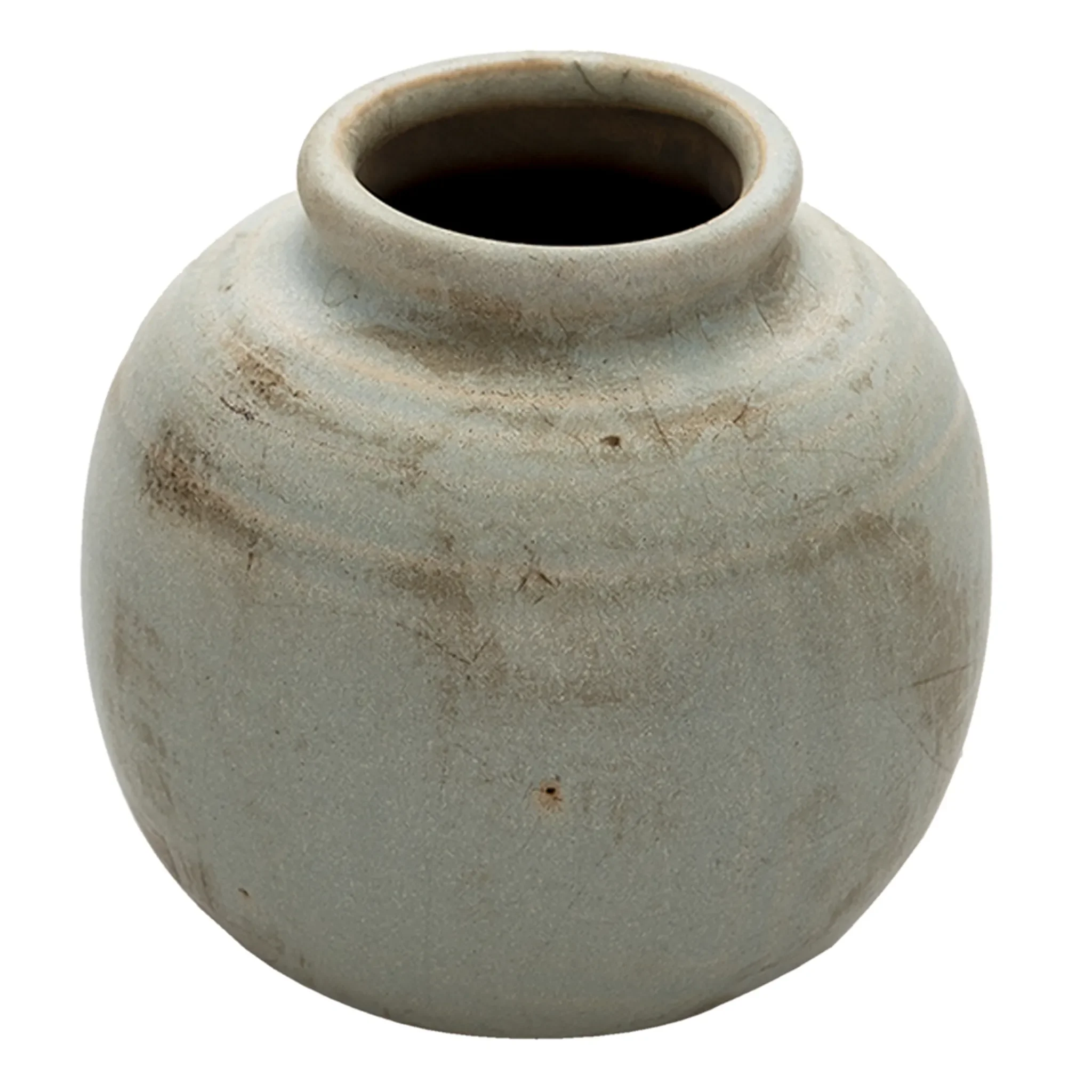 Keramikvase rund Ø 8 cm – Beige