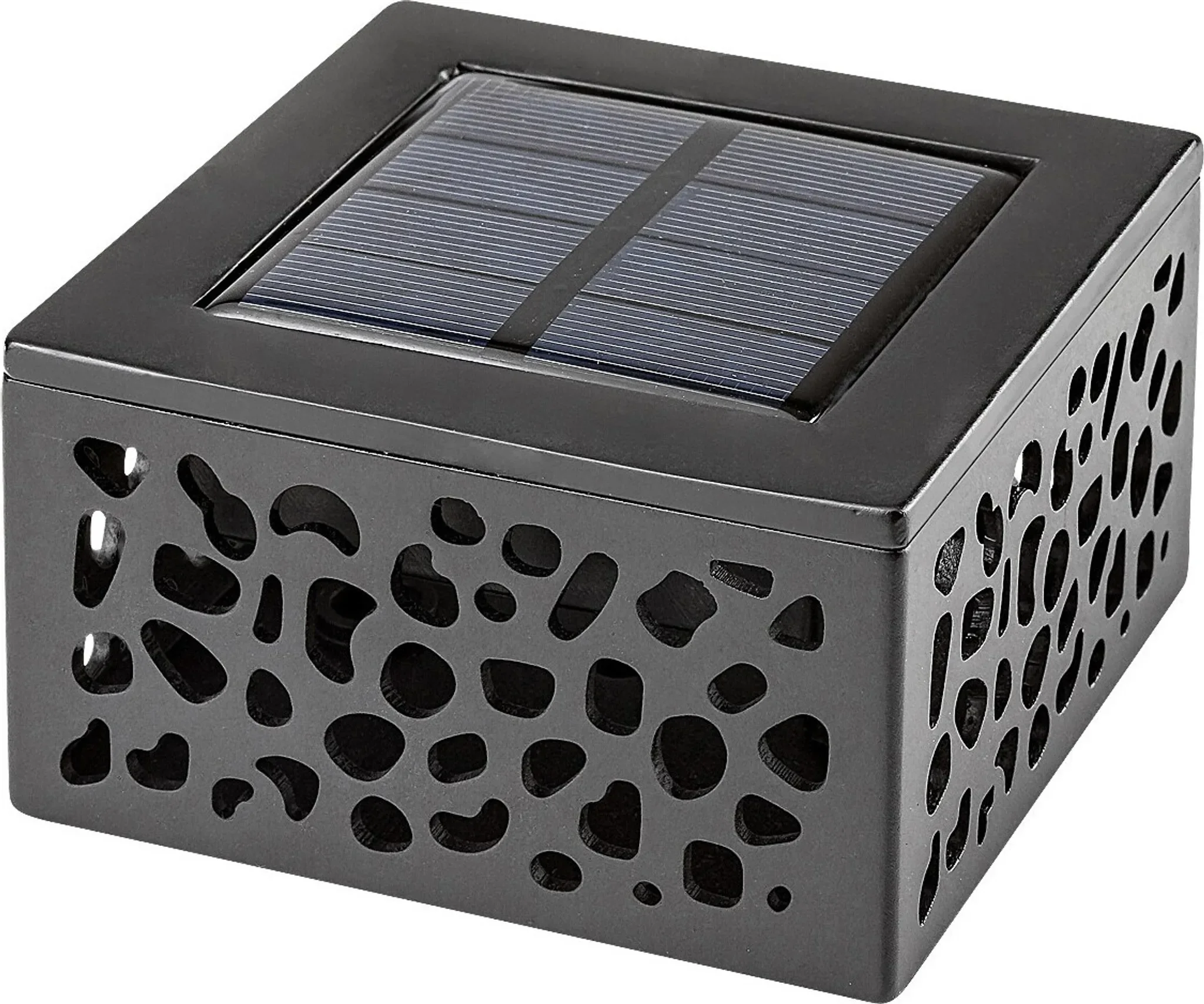 Solarleuchte Medulin – quadratische LED-Außentischleuchte, 0,5 W, warmweiß