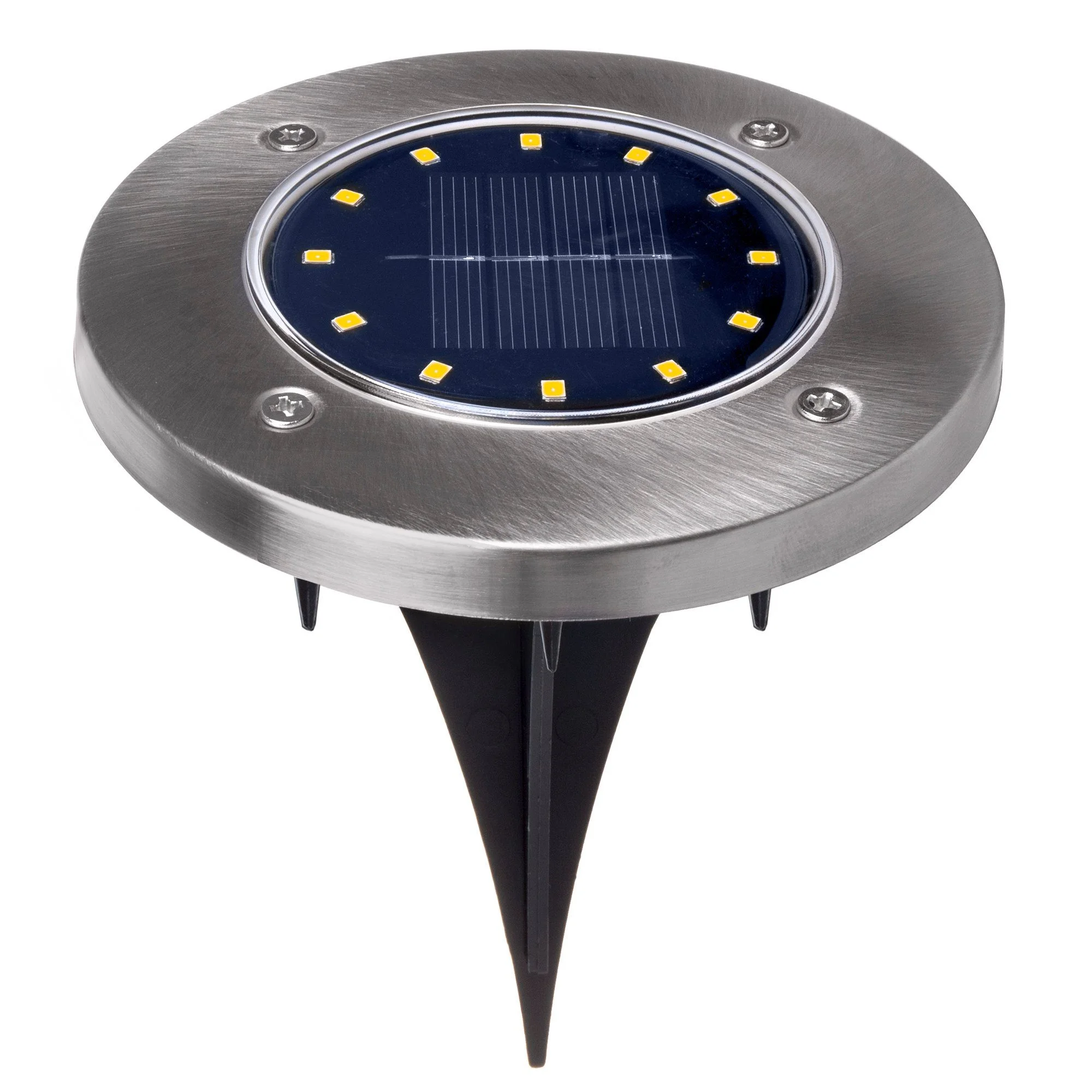 LED Solar Gartenleuchte mit Erdspieß – Maclean MCE318, Ø 11,5 cm