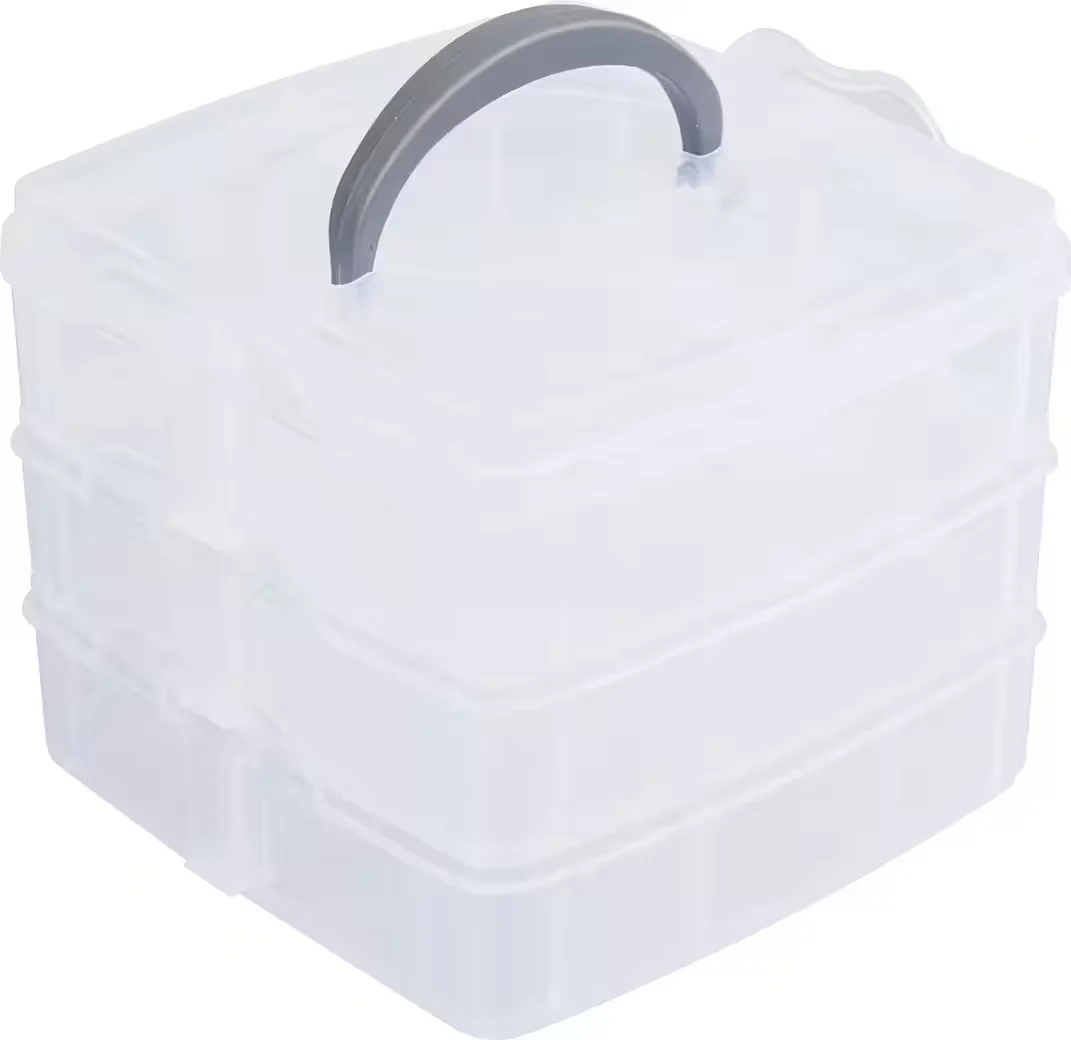 Aufbewahrungsbox mit Clipsystem – 3 Boxen, transparent