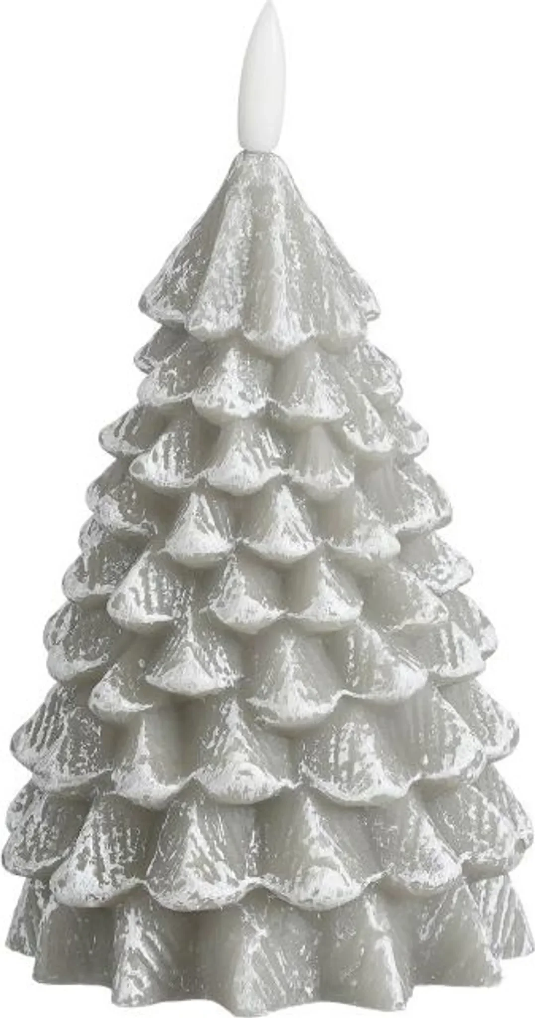 LED-Kerze Weihnachtsbaum 17 cm – Grau
