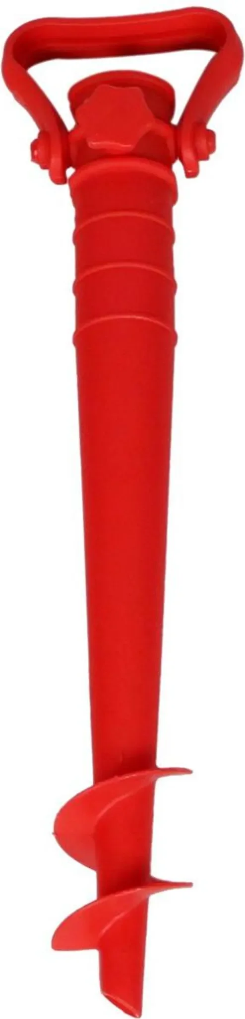 Schraubbasis für Sonnenschirm – Kunststoff, rot, Ø 22–32 mm