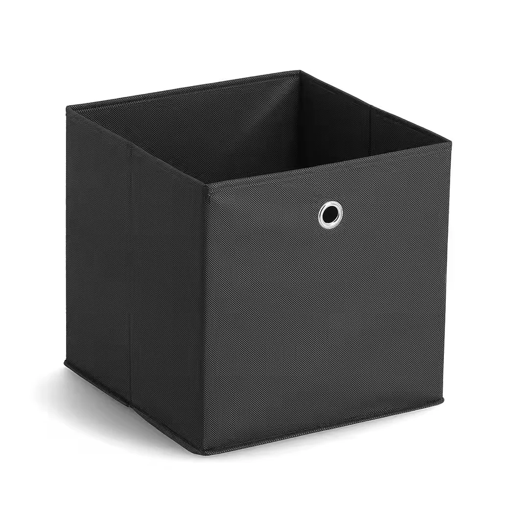 Aufbewahrungskorb aus Vlies 32 × 32 × 32 cm – Schwarz