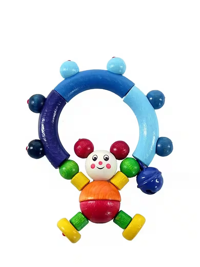 Greifspielzeug Holzrassel „Maus Eda“ – Made in Germany